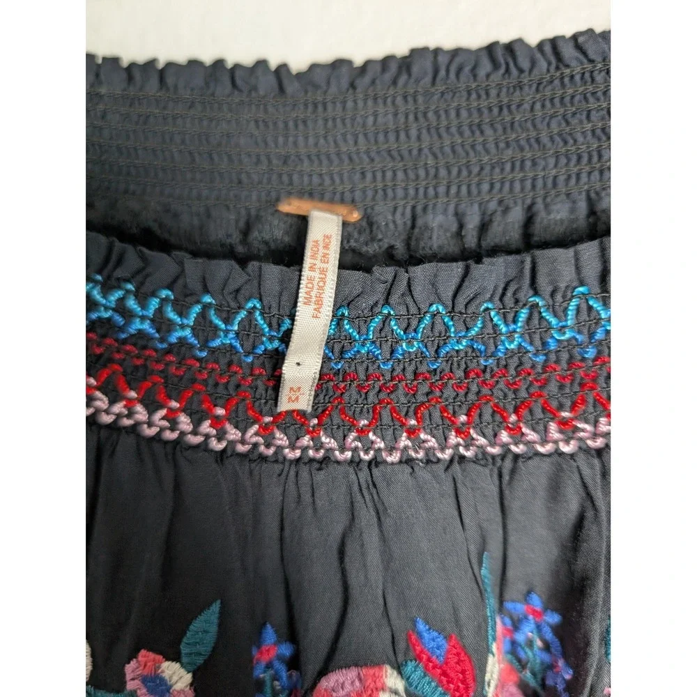 Free People Dress Womens M Gray Short Off‎ The Shoulder Long Flared Sleeve